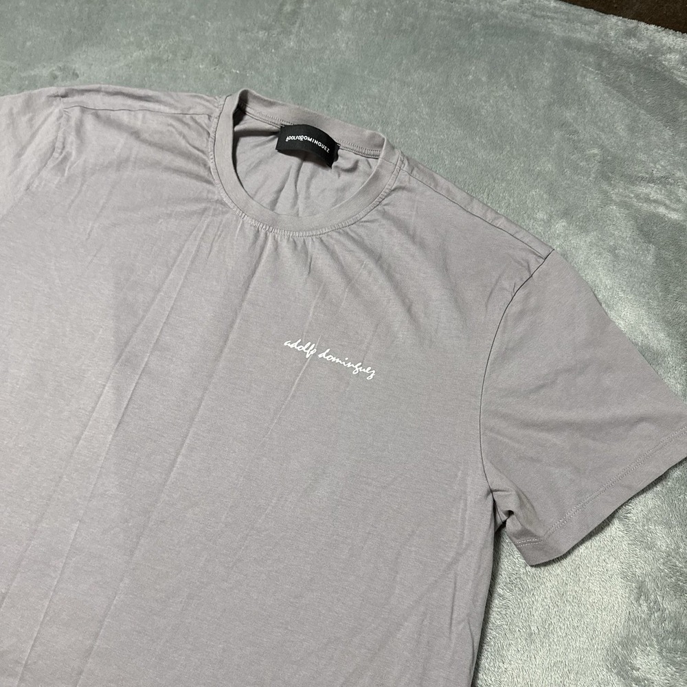 Adolfo Dominguez Mens Logo Pocket‎ Size Tshirt Purpleish Color Size XL